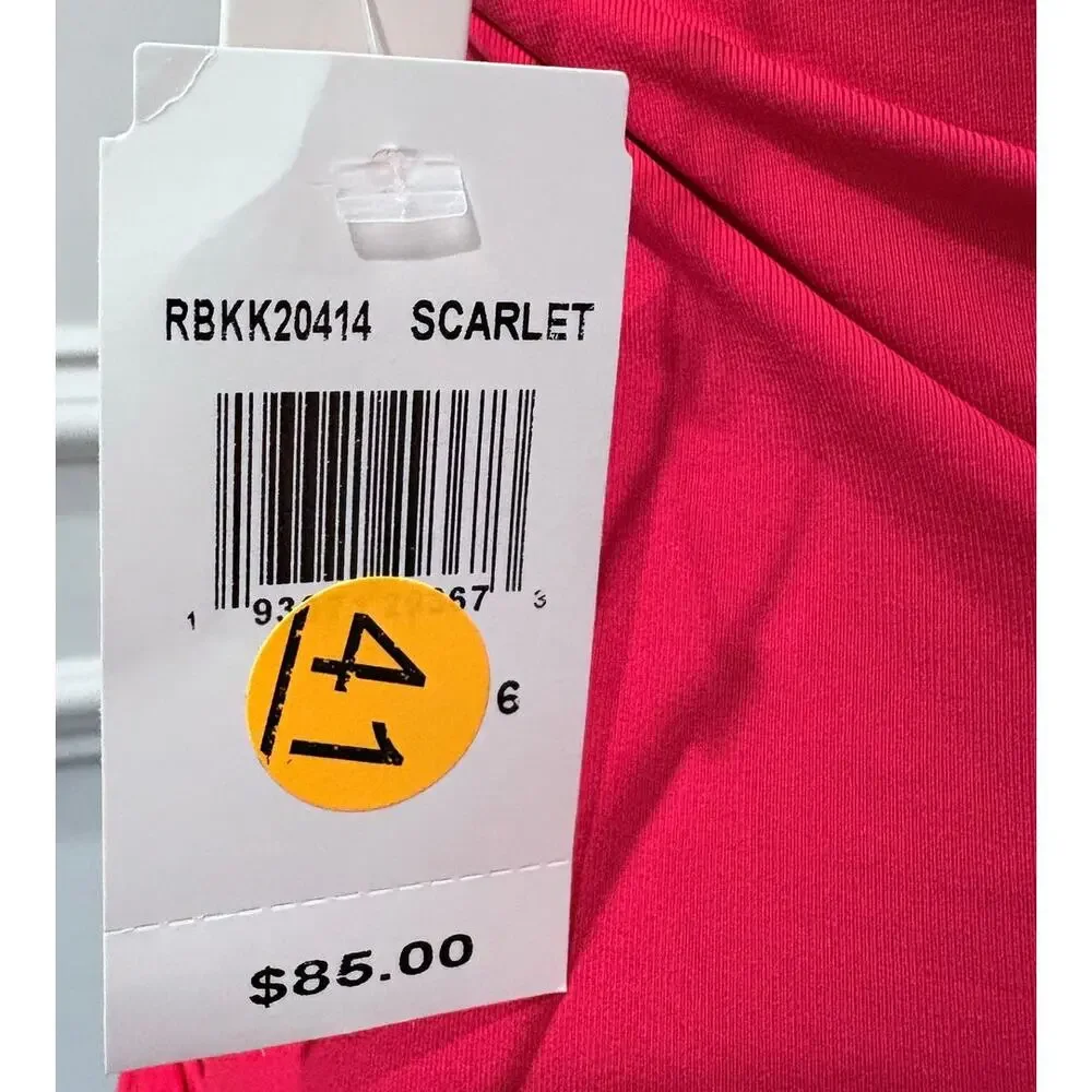 NWT! Bleu Rod Beattie Kore Halter Tankini Top Swim Scarlet Red - Size 6 - Picture 6 of 8
